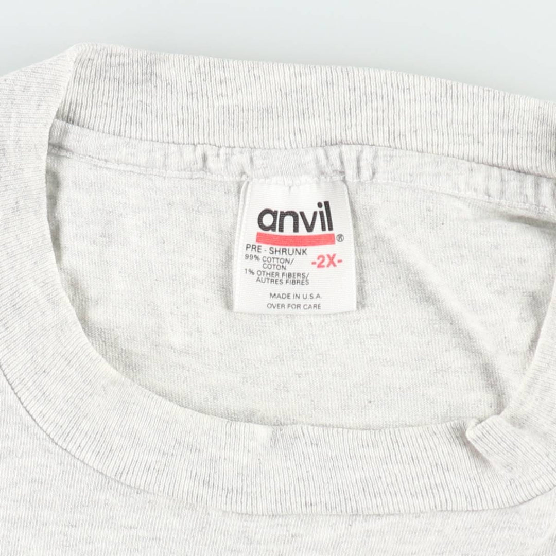 90'S Anvil Intel Advertising T-Shirt, Made in USA, Men's XXL equivalent, Vintage cotton gray type Vintage Second Hand