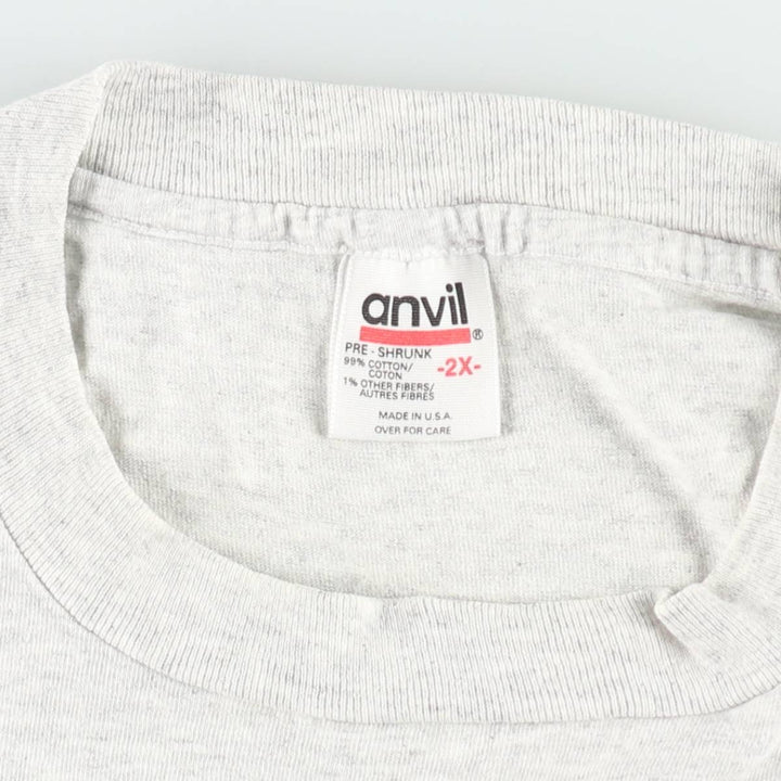 90'S Anvil Intel Advertising T-Shirt, Made in USA, Men's XXL equivalent, Vintage cotton gray type Vintage Second Hand