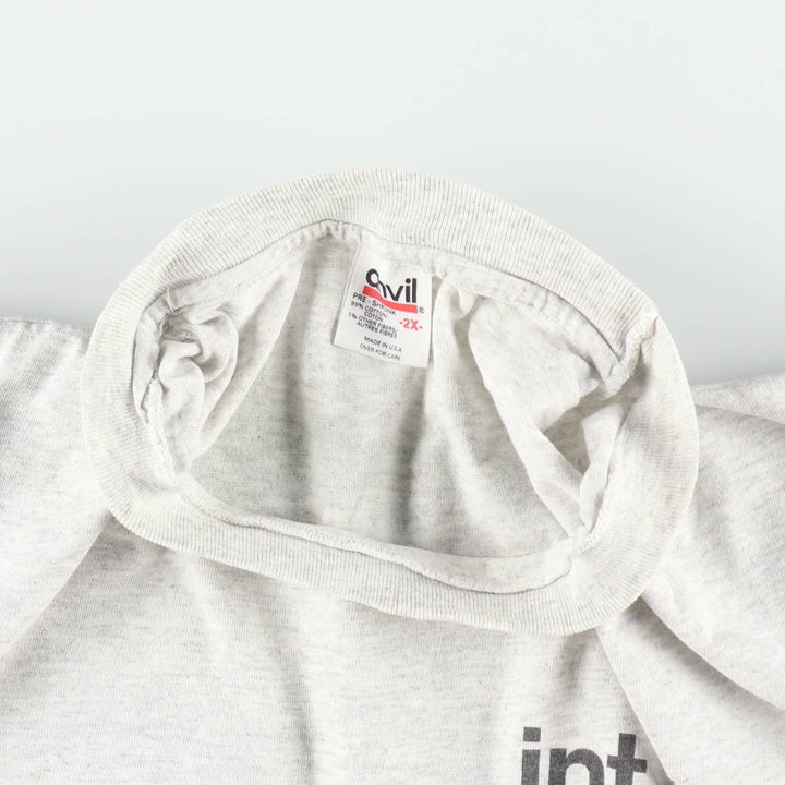 90'S Anvil Intel Advertising T-Shirt, Made in USA, Men's XXL equivalent, Vintage cotton gray type Vintage Second Hand