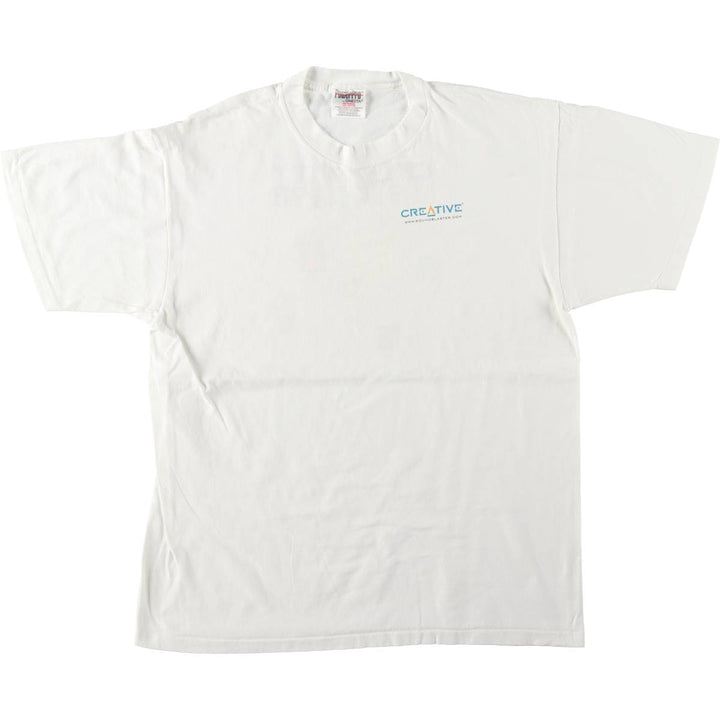 90'S ONEITA PowerPro Advertising T-Shirt, Men's Size L (approx.), Vintage cotton white type Vintage Second Hand