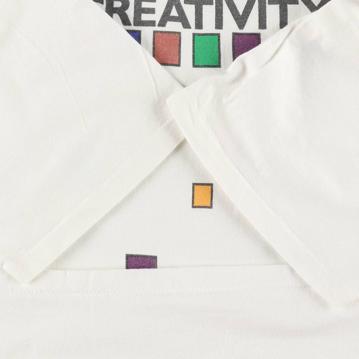 90'S ONEITA PowerPro Advertising T-Shirt, Men's Size L (approx.), Vintage cotton white type Vintage Second Hand