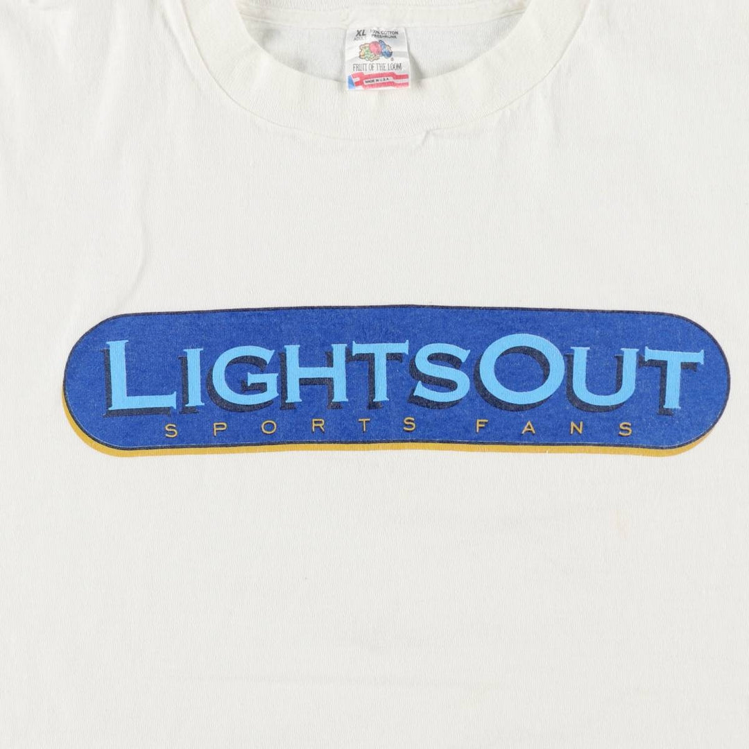 90'S Fruit of the Loom Advertising T-shirt Made in USA Men's XL Vintage cotton white type Vintage Second Hand
