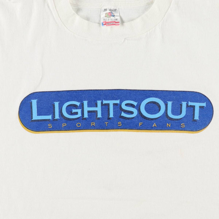 90'S Fruit of the Loom Advertising T-shirt Made in USA Men's XL Vintage cotton white type Vintage Second Hand