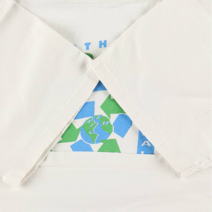 90'S ONEITA Sony Advertising T-Shirt, Made in USA, Men's XL equivalent, Vintage cotton white type Vintage Second Hand