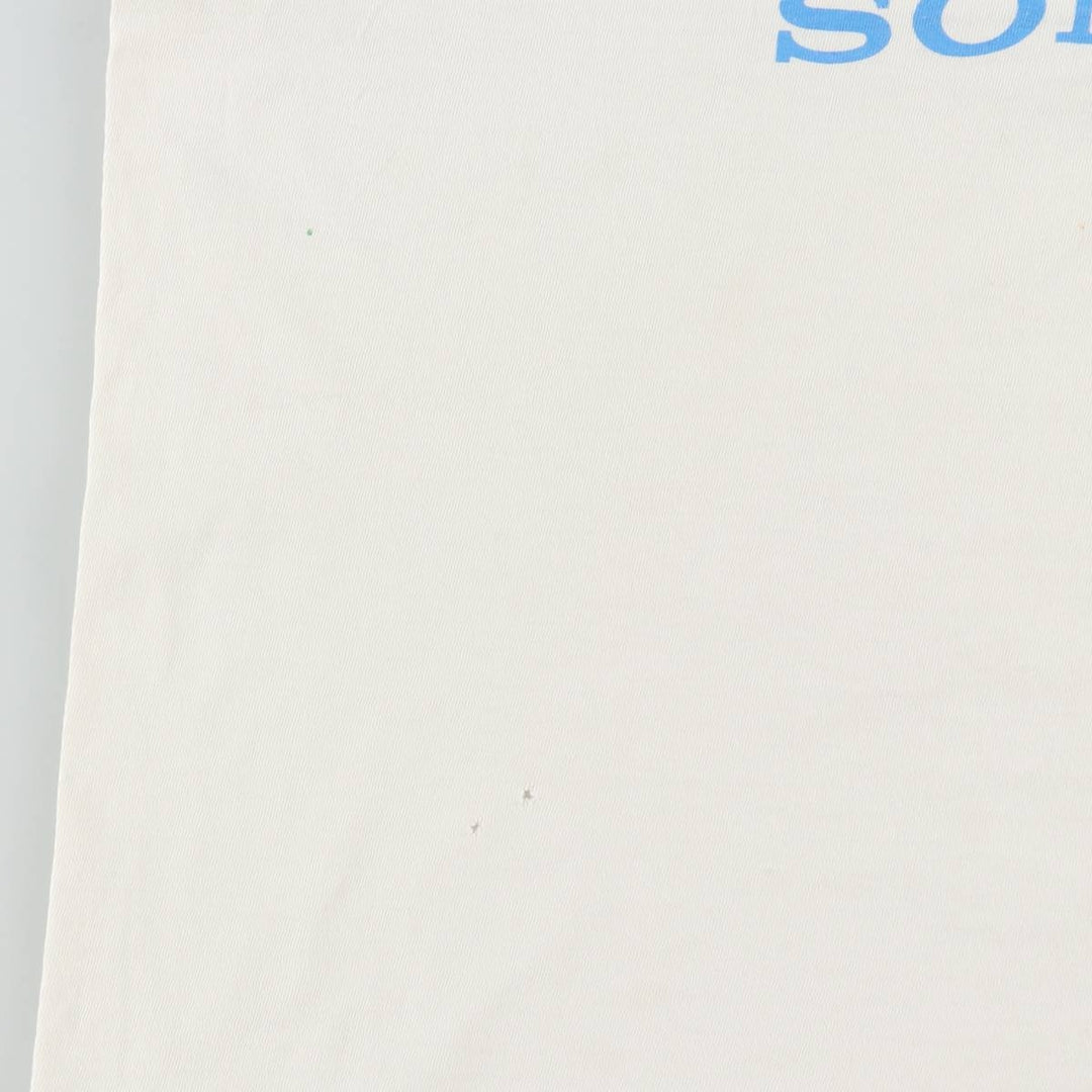 90'S ONEITA Sony Advertising T-Shirt, Made in USA, Men's XL equivalent, Vintage cotton white type Vintage Second Hand