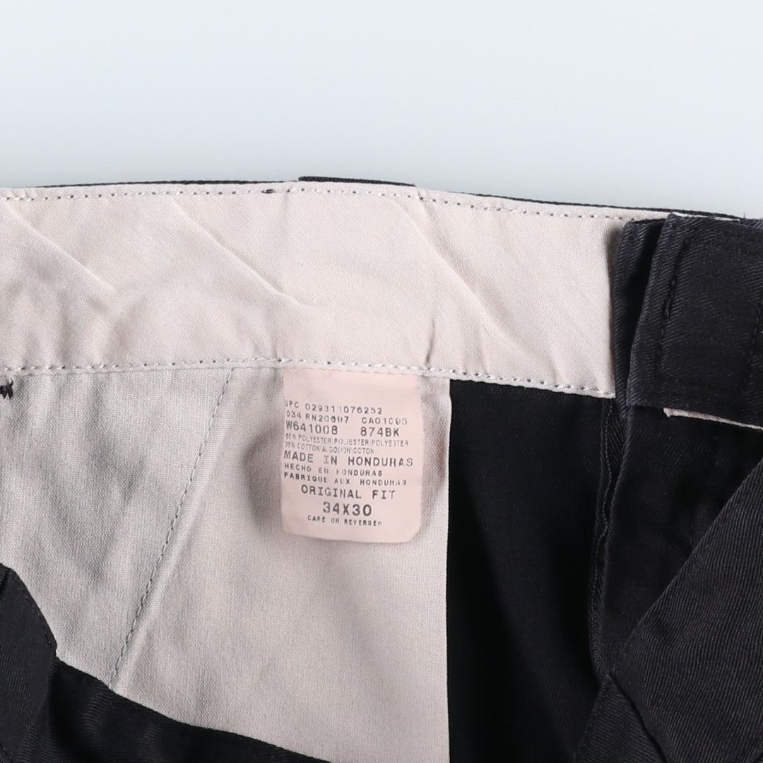 Dickies Original Fit Work Pants, Men's W35 (approx.) polyester black type Vintage Second Hand