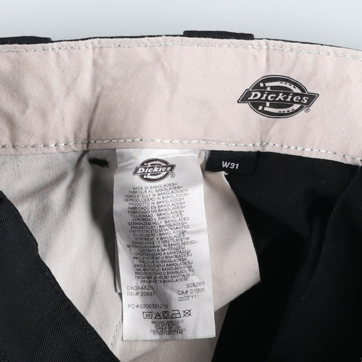Dickies Work Pants Men's W33 polyester black type Vintage Second Hand