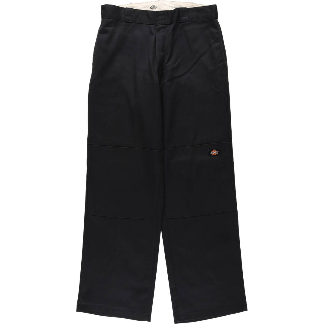 Dickies Loose Fit Double Knee Work Pants Men's W34 polyester black type Vintage Second Hand