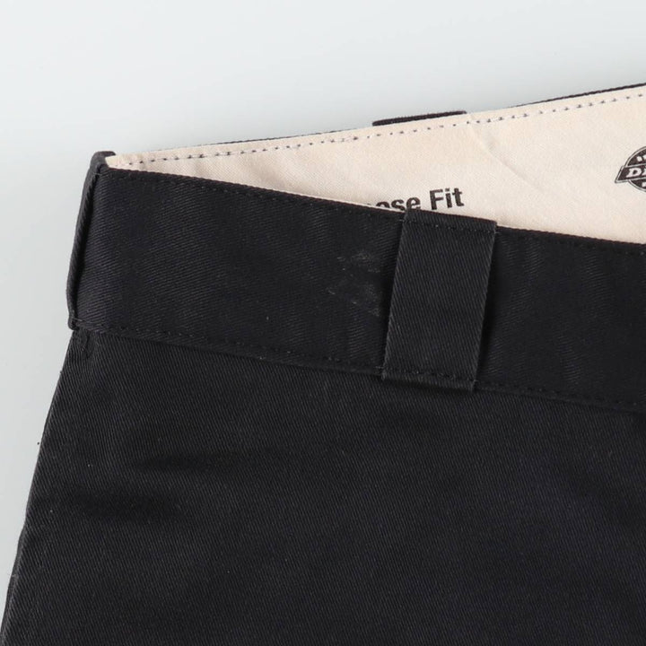 Dickies Loose Fit Double Knee Work Pants Men's W34 polyester black type Vintage Second Hand