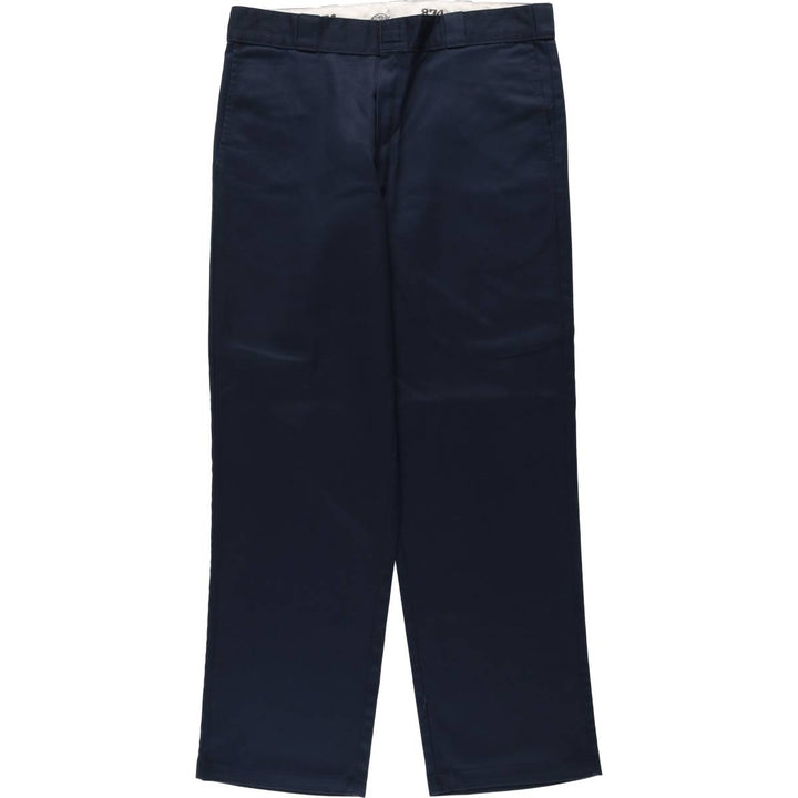 Dickies 874 Original Fit Work Pants for Men, W37 polyester navy blue type Vintage Second Hand