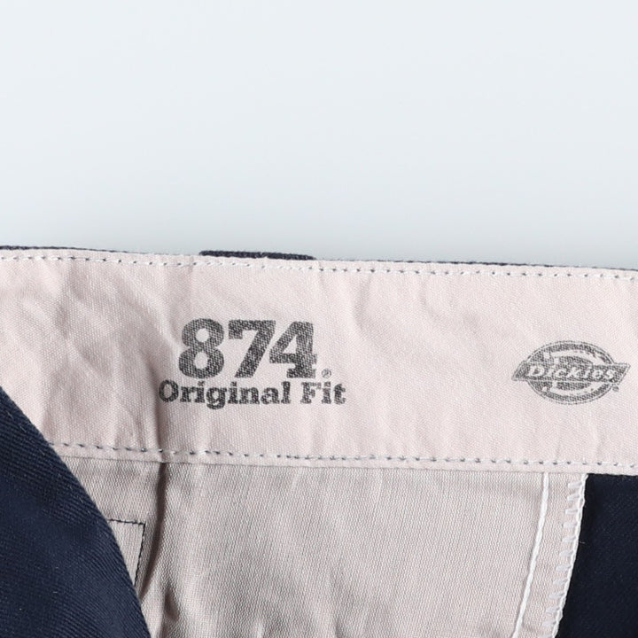 Dickies 874 Original Fit Work Pants, Men's, Size W35 polyester navy blue type Vintage Second Hand