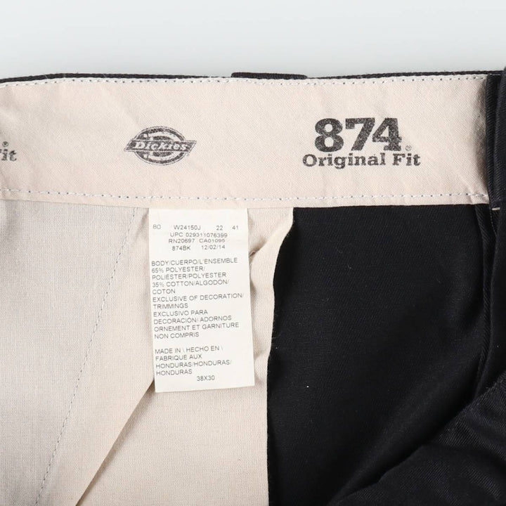 Dickies 874 Original Fit Work Pants, Men's, Size W38 polyester black type Vintage Second Hand