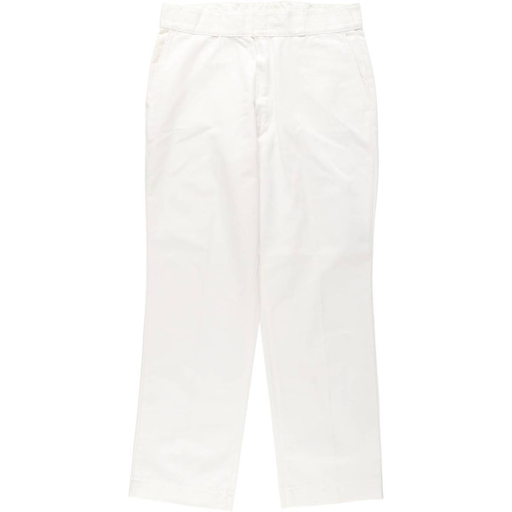 80s-90'S Dickies work pants, men's size W36 (approx.), vintage. polyester white type Vintage Second Hand