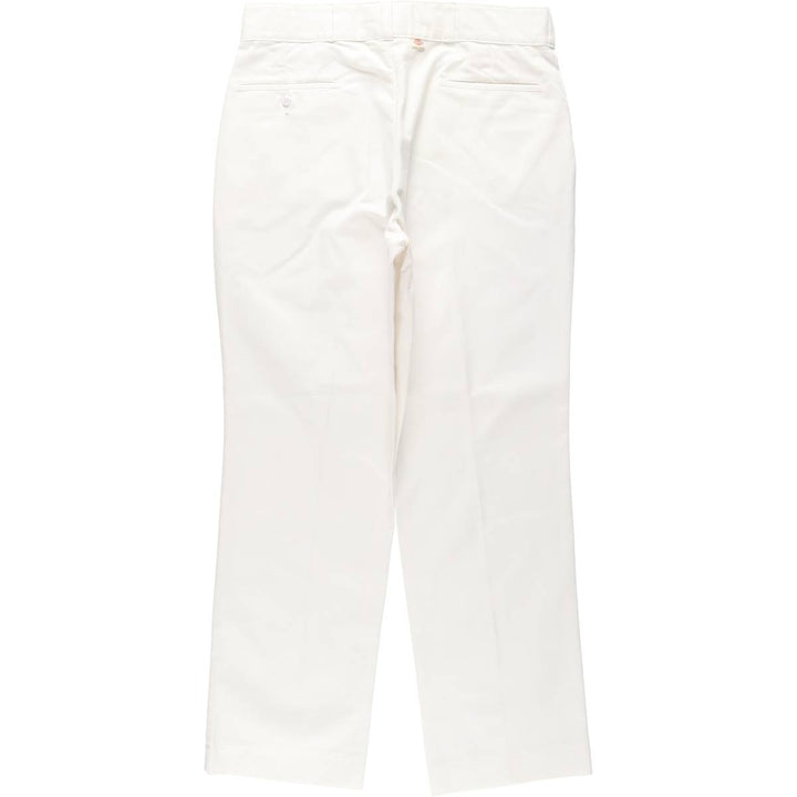 80s-90'S Dickies work pants, men's size W36 (approx.), vintage. polyester white type Vintage Second Hand