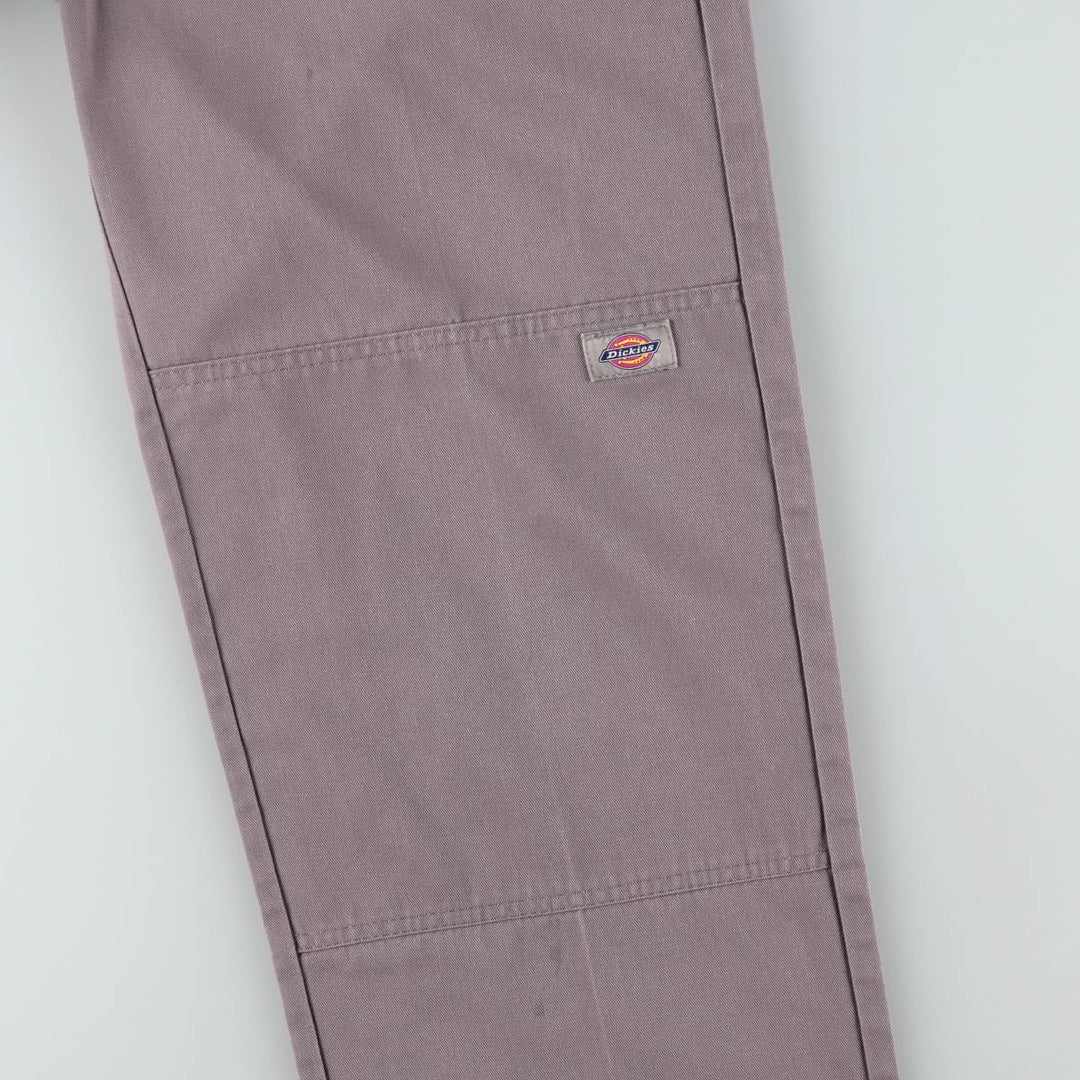 Dickies Loose Fit Double Knee Work Pants Men's W34 polyester gray type Vintage Second Hand