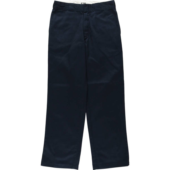 Dickies 874 Original Fit Work Pants for Men, W32 equivalent polyester navy blue type Vintage Second Hand