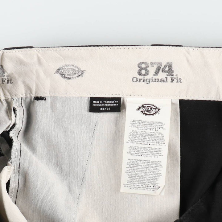 Dickies 874 Original Fit Work Pants, Men's, Size W34 polyester black type Vintage Second Hand