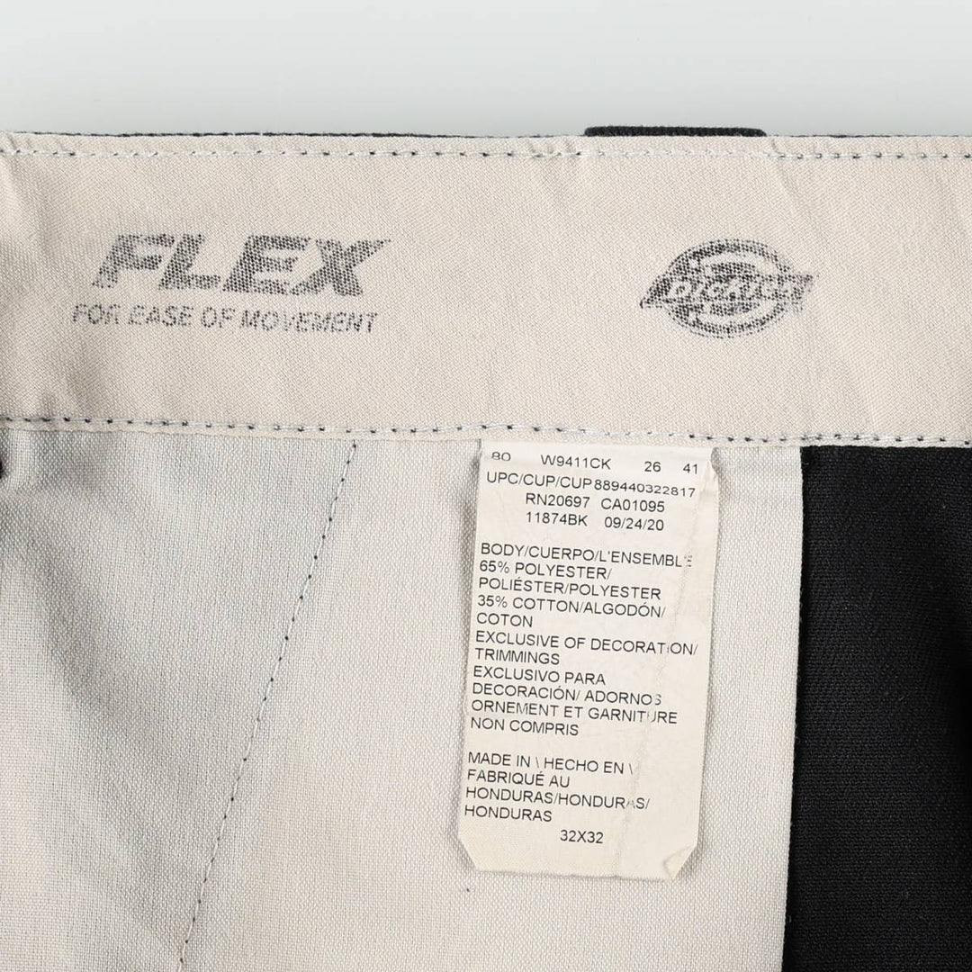 Dickies 874 Flex Original Fit Work Pants, Men's, Size W32 polyester black type Vintage Second Hand