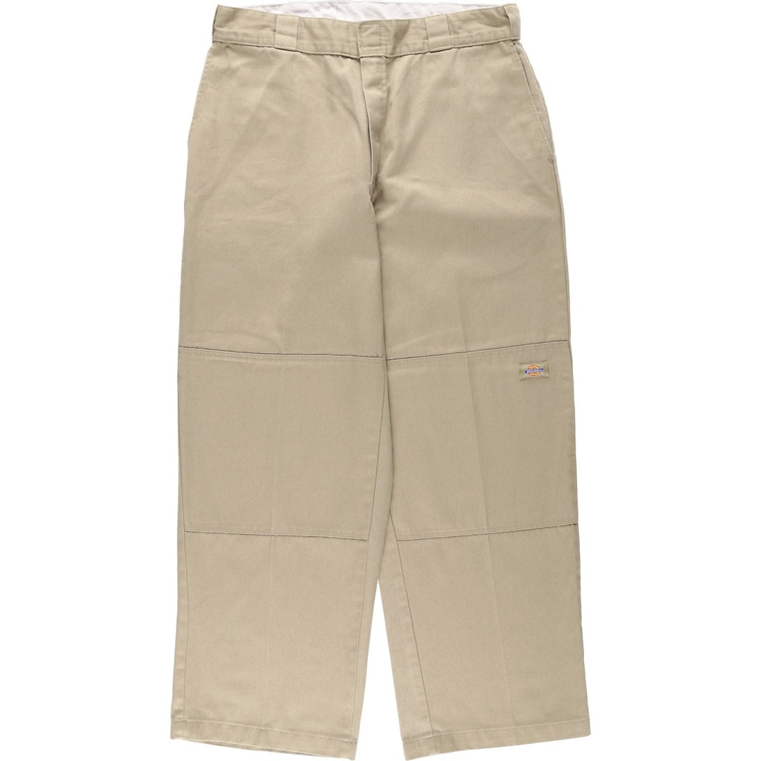 Dickies Double Knee Work Pants Men's W34 polyester Beige type Vintage Second Hand