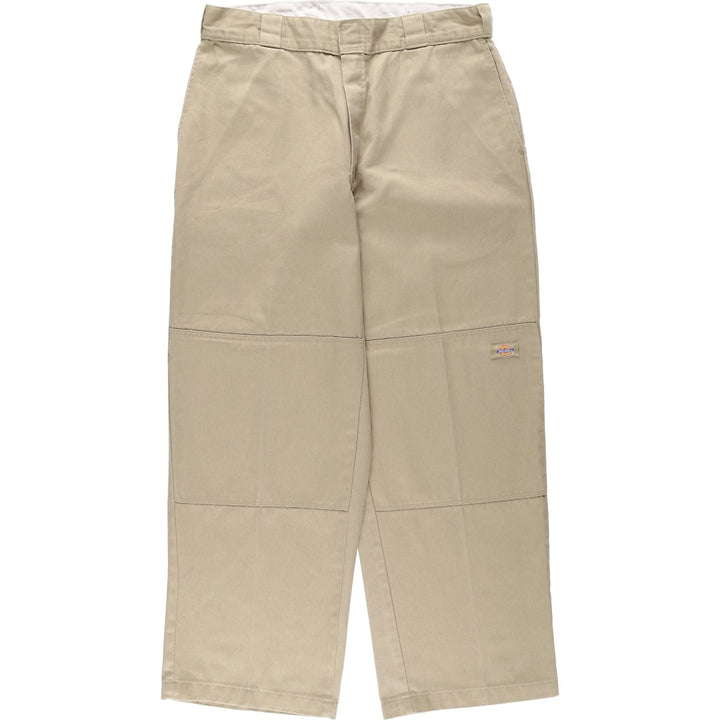 Dickies Double Knee Work Pants Men's W34 polyester Beige type Vintage Second Hand
