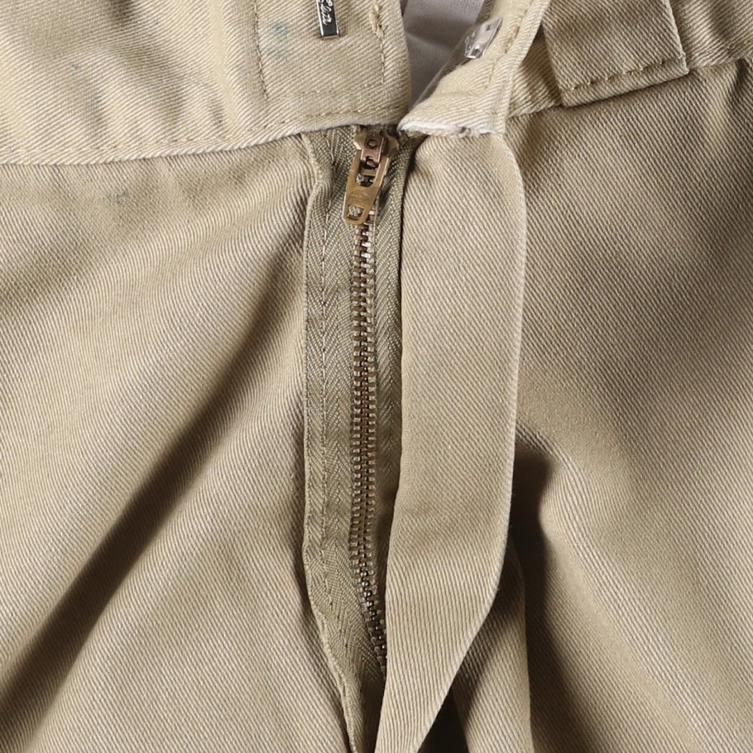 Dickies Double Knee Work Pants Men's W34 polyester Beige type Vintage Second Hand