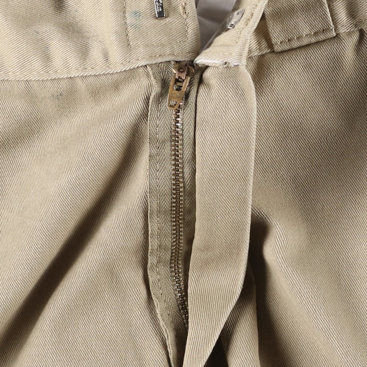 Dickies Double Knee Work Pants Men's W34 polyester Beige type Vintage Second Hand