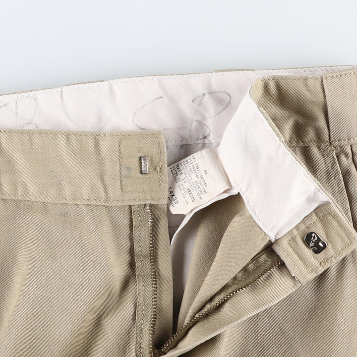 Dickies Double Knee Work Pants Men's W34 polyester Beige type Vintage Second Hand