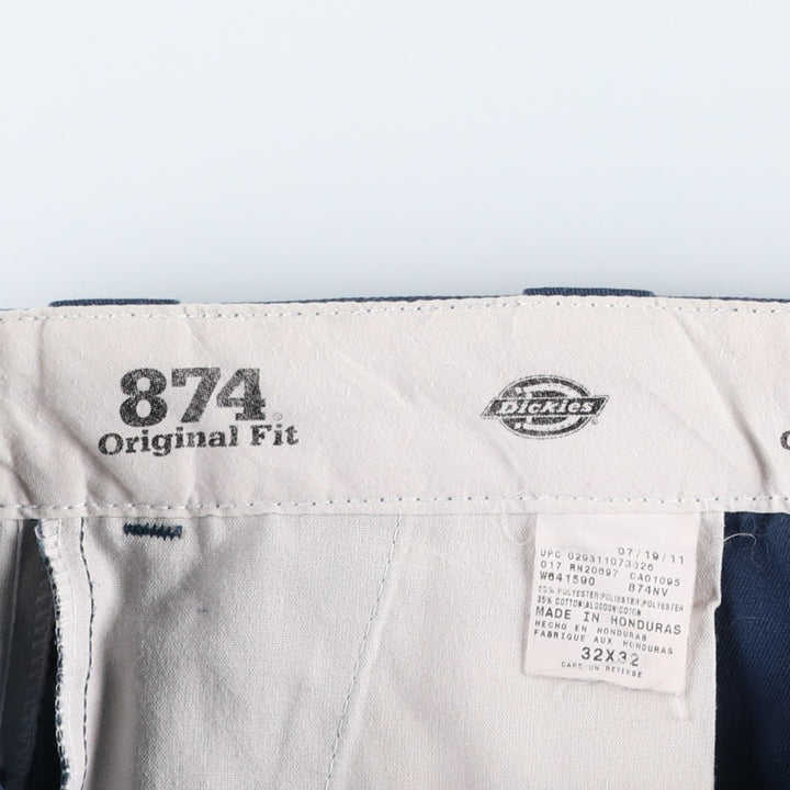 Dickies 874 Original Fit Work Pants for Men, W32 equivalent polyester navy blue type Vintage Second Hand