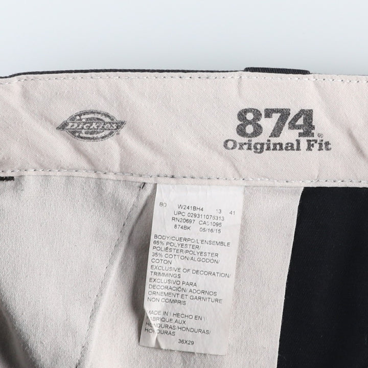 Dickies 874 Original Fit Work Pants for Men, W36 polyester black type Vintage Second Hand