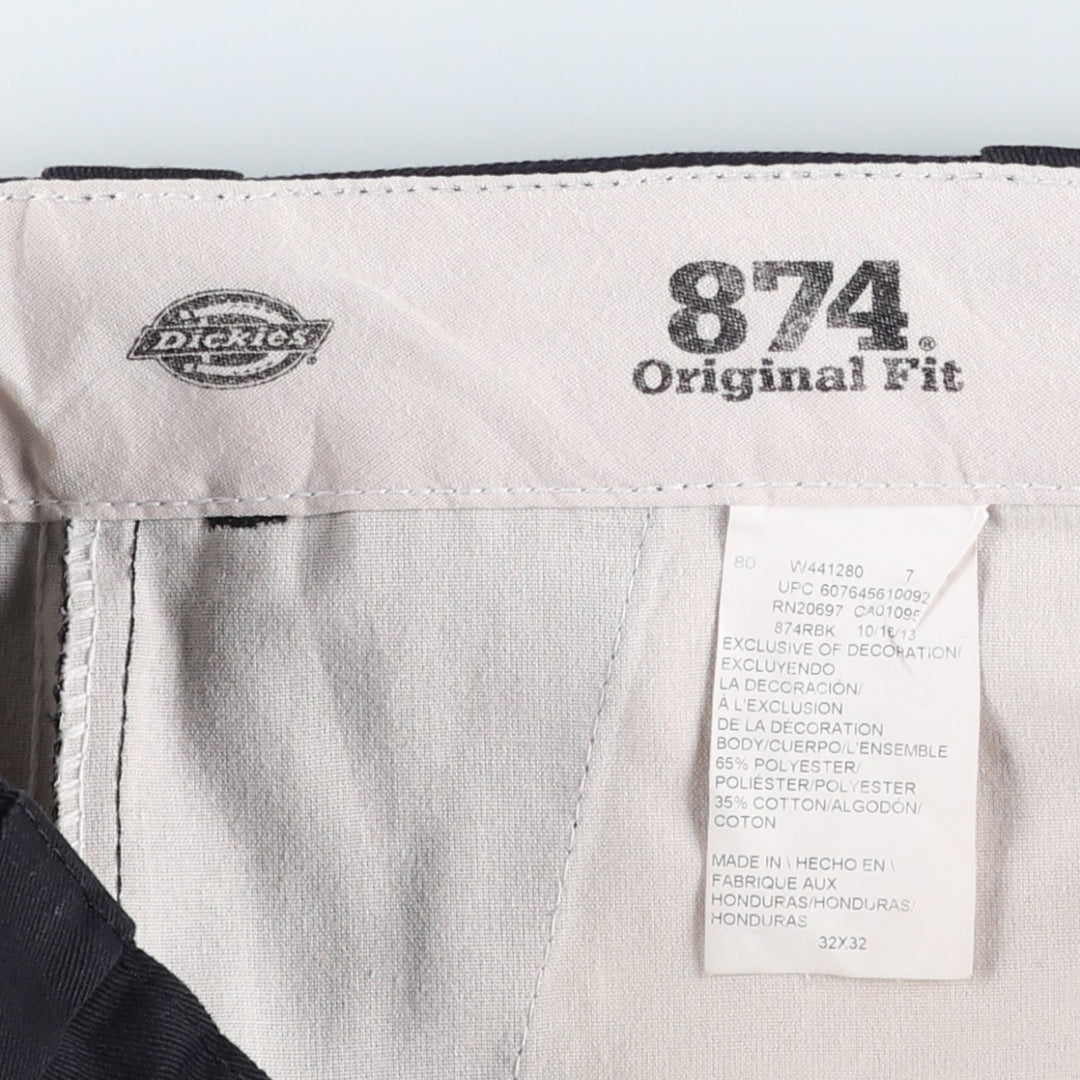 Dickies 874 Original Fit Work Pants for Men, W32 equivalent polyester black type Vintage Second Hand