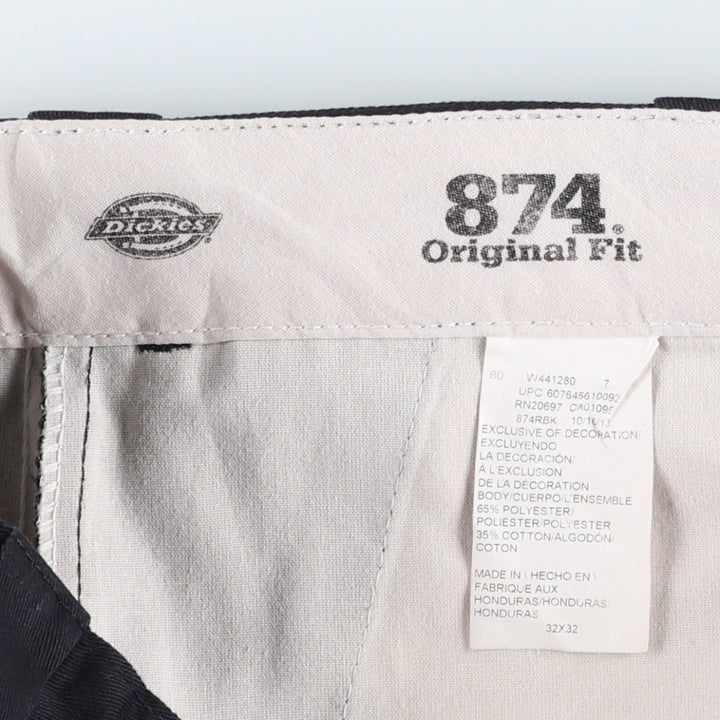 Dickies 874 Original Fit Work Pants for Men, W32 equivalent polyester black type Vintage Second Hand