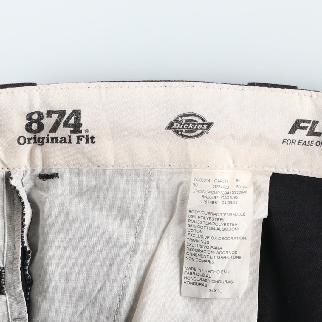 Dickies 874 Original Fit Work Pants, Men's, Size W34 polyester black type Vintage Second Hand