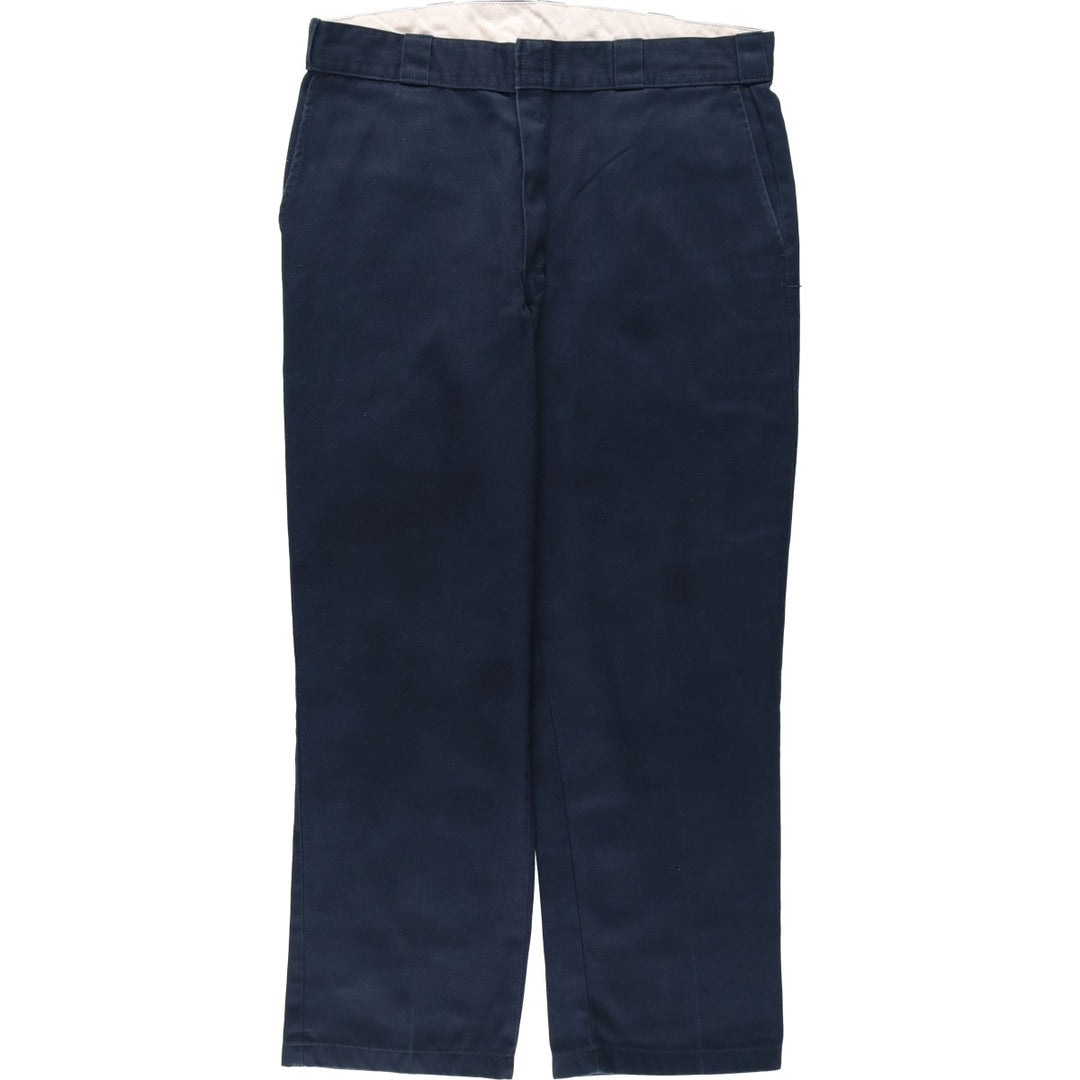 Dickies Work Pants Men's W38 polyester navy blue type Vintage Second Hand