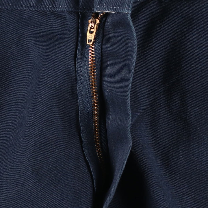 Dickies Work Pants Men's W38 polyester navy blue type Vintage Second Hand