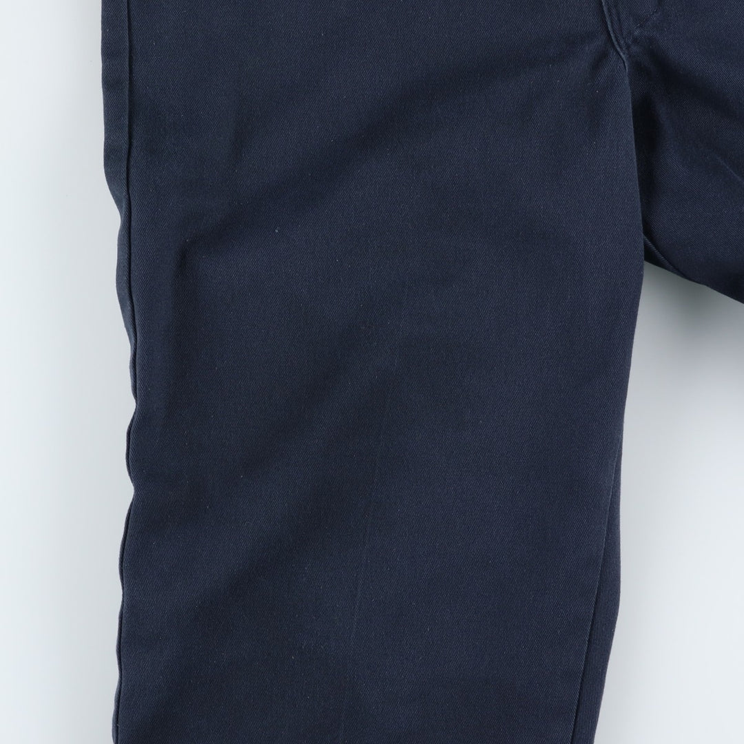 Dickies Work Pants Men's W38 polyester navy blue type Vintage Second Hand