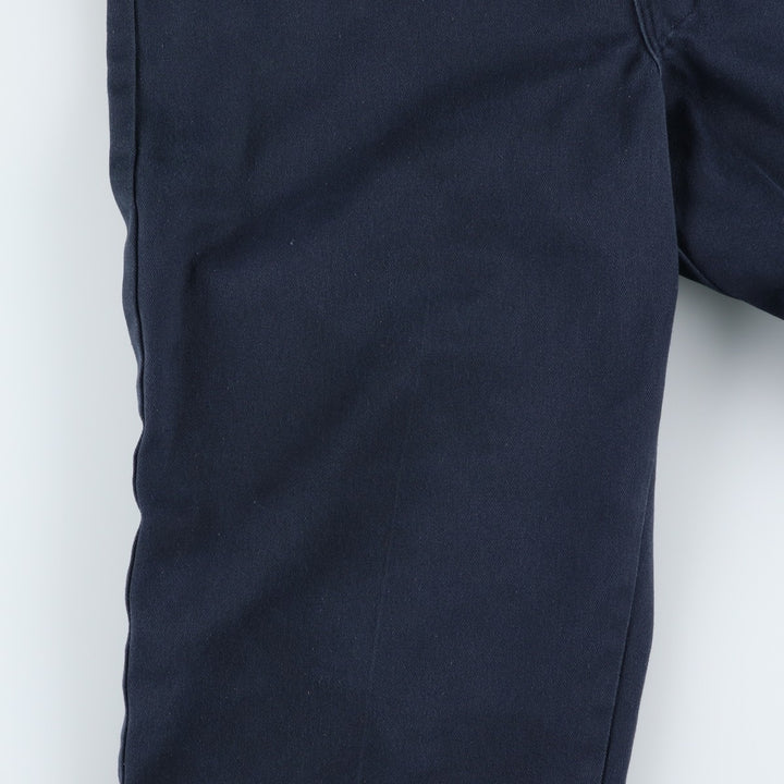 Dickies Work Pants Men's W38 polyester navy blue type Vintage Second Hand