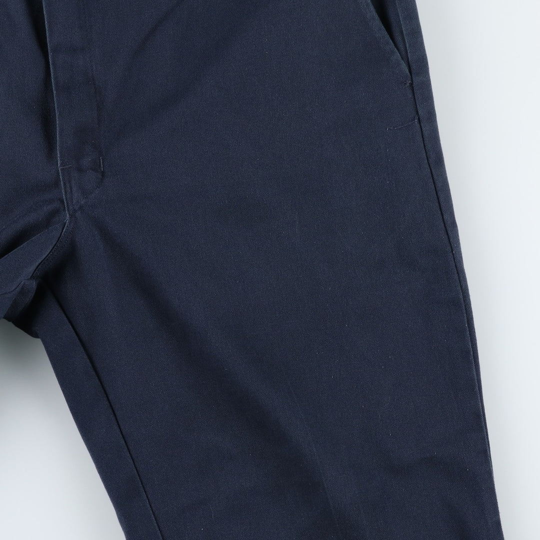 Dickies Work Pants Men's W38 polyester navy blue type Vintage Second Hand