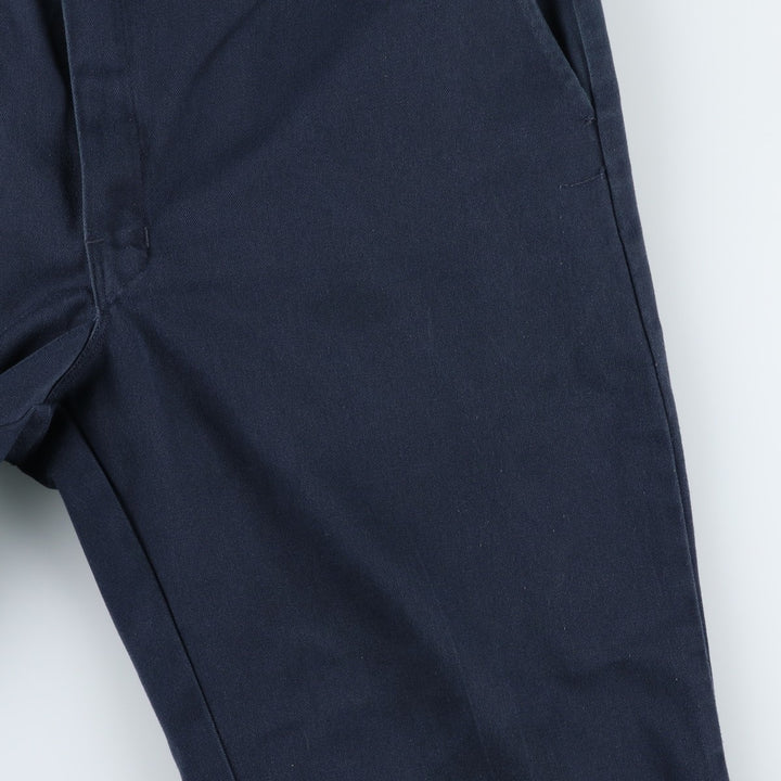Dickies Work Pants Men's W38 polyester navy blue type Vintage Second Hand