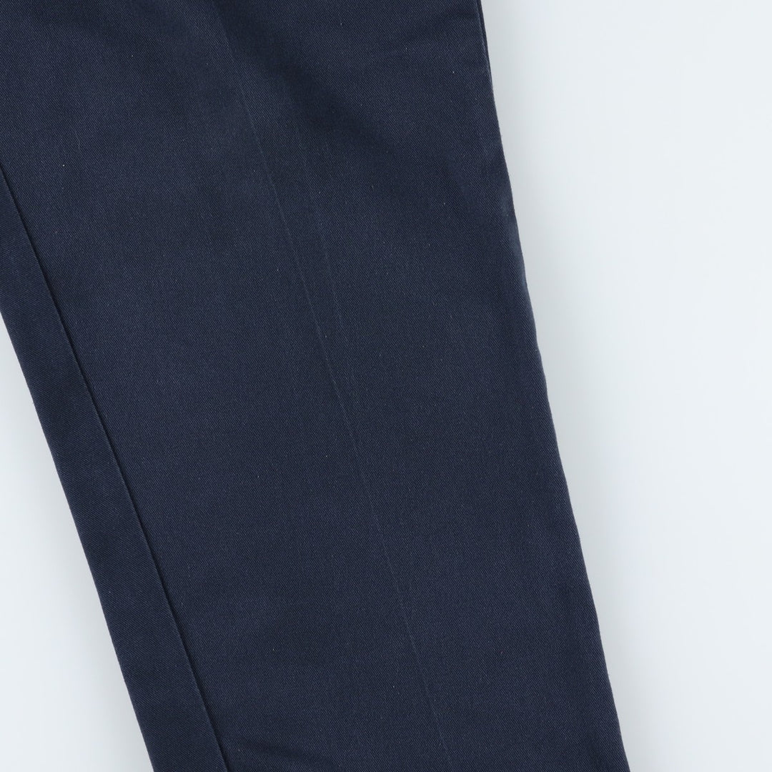 Dickies Work Pants Men's W38 polyester navy blue type Vintage Second Hand