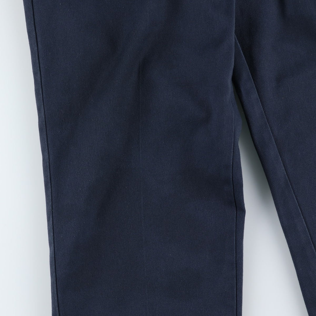 Dickies Work Pants Men's W38 polyester navy blue type Vintage Second Hand