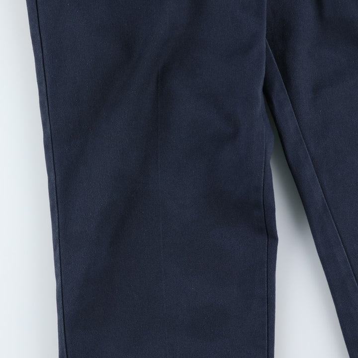 Dickies Work Pants Men's W38 polyester navy blue type Vintage Second Hand