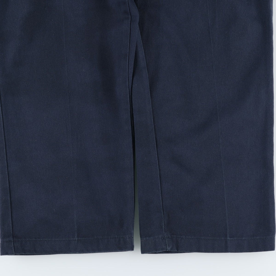 Dickies Work Pants Men's W38 polyester navy blue type Vintage Second Hand