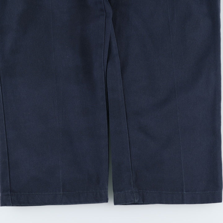 Dickies Work Pants Men's W38 polyester navy blue type Vintage Second Hand