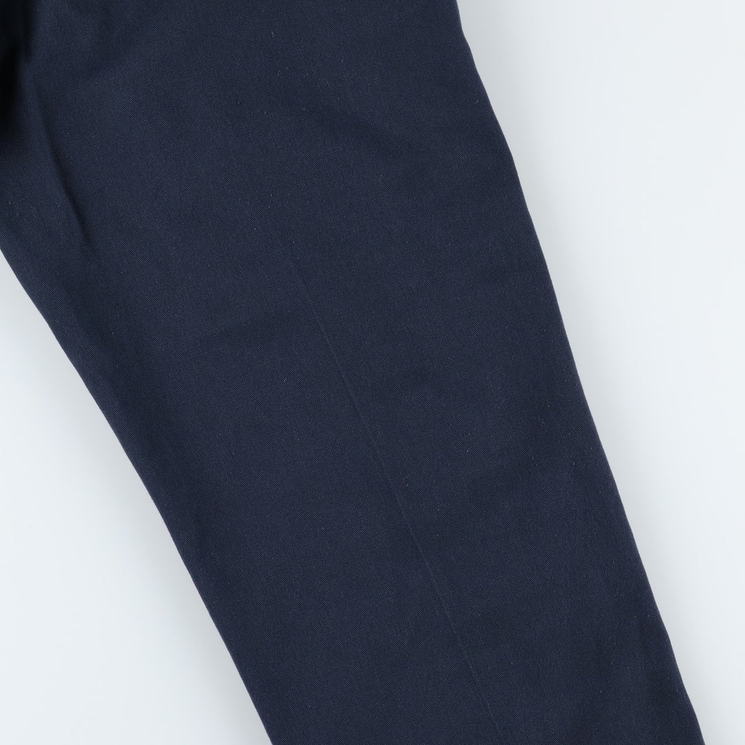 Dickies Work Pants Men's W38 polyester navy blue type Vintage Second Hand