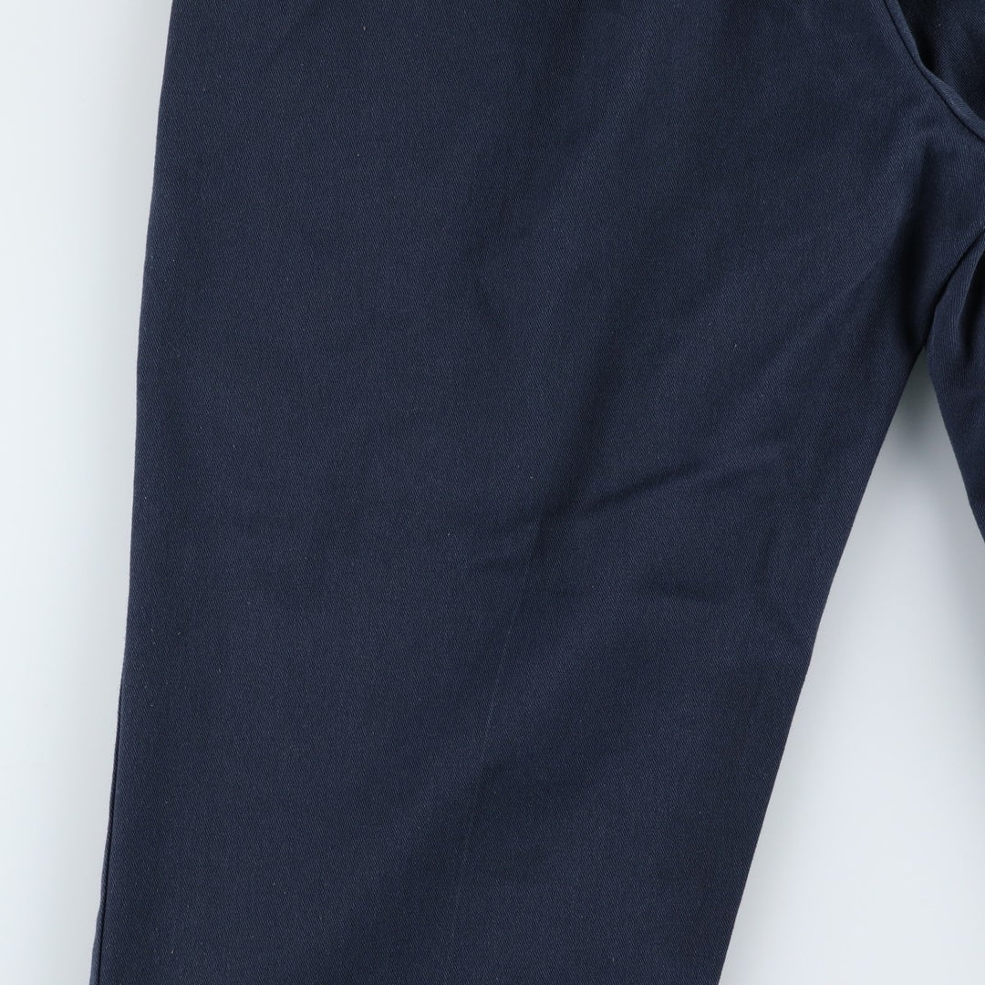 Dickies Work Pants Men's W38 polyester navy blue type Vintage Second Hand