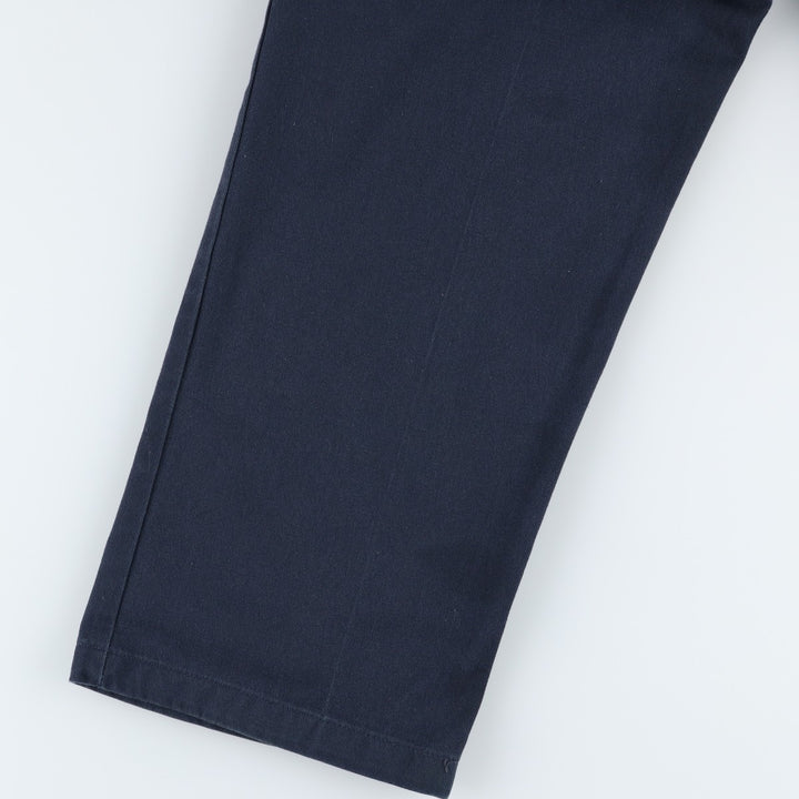 Dickies Work Pants Men's W38 polyester navy blue type Vintage Second Hand
