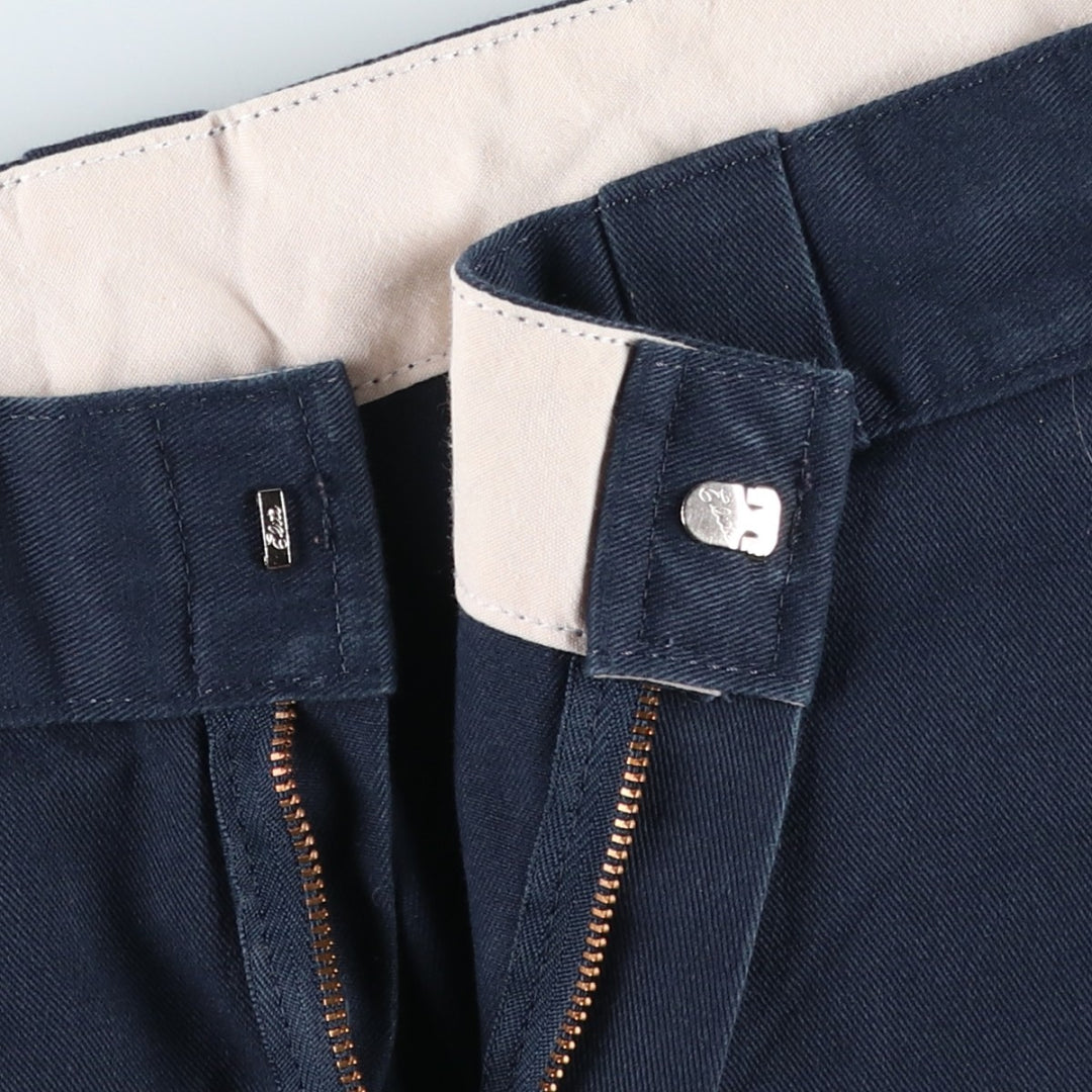 Dickies Work Pants Men's W38 polyester navy blue type Vintage Second Hand