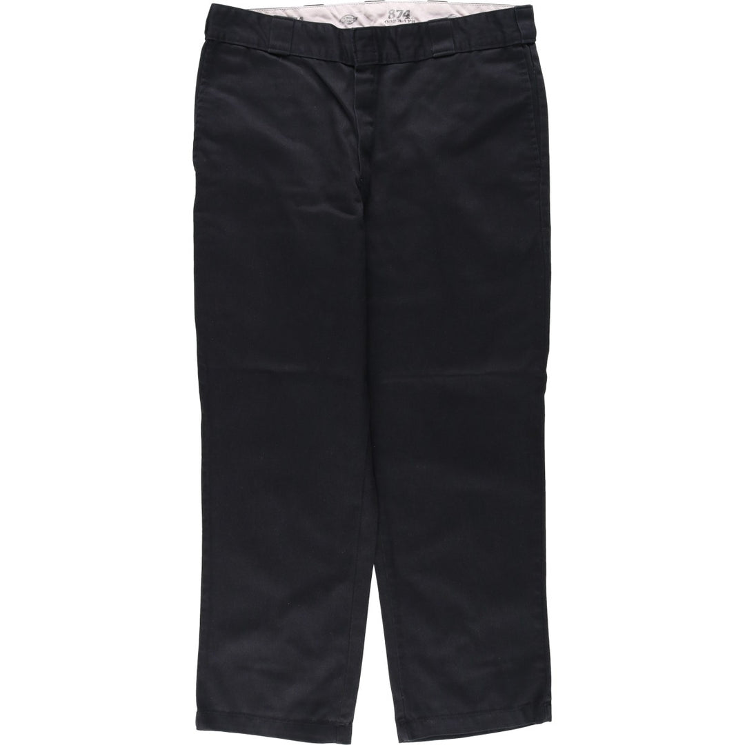 Dickies Work Pants Men's W37 polyester black type Vintage Second Hand