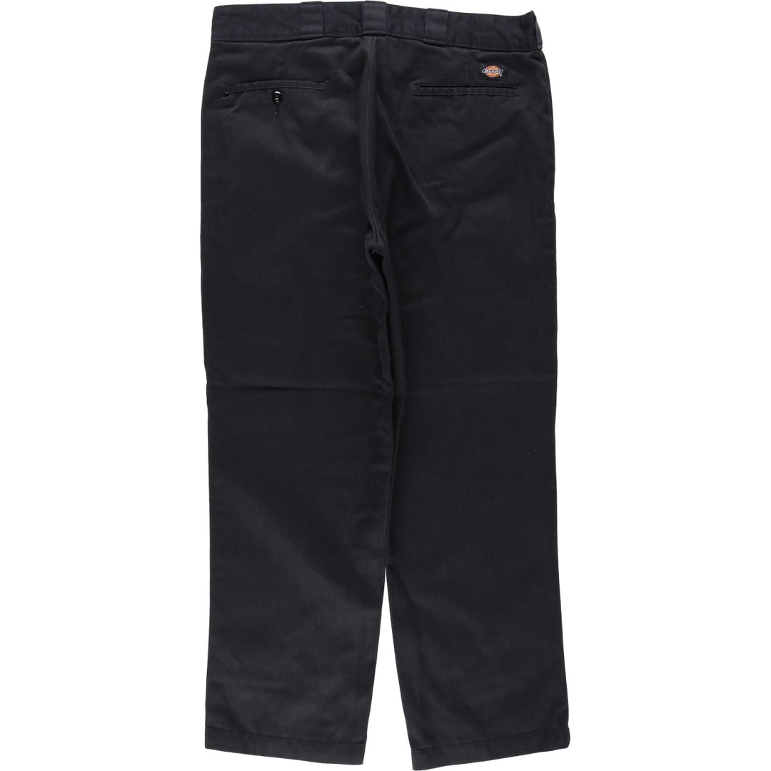 Dickies Work Pants Men's W37 polyester black type Vintage Second Hand
