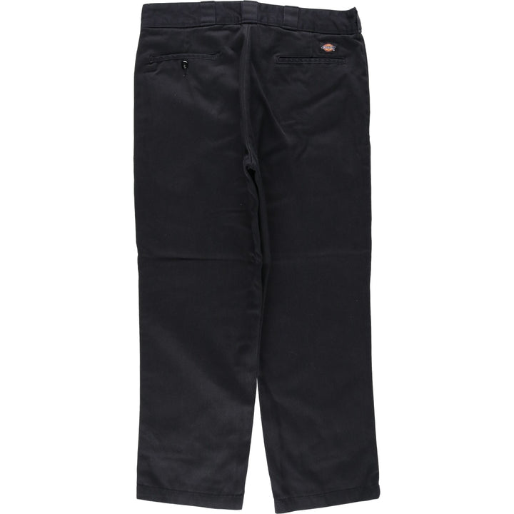 Dickies Work Pants Men's W37 polyester black type Vintage Second Hand